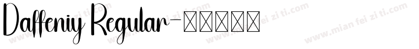 Daffeniy Regular字体转换